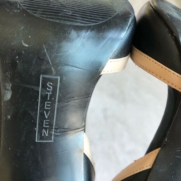 Steven by Steve Madden Black and Tan Whiskey Stiletto D’Orsay Pumps - Picture 13 of 13